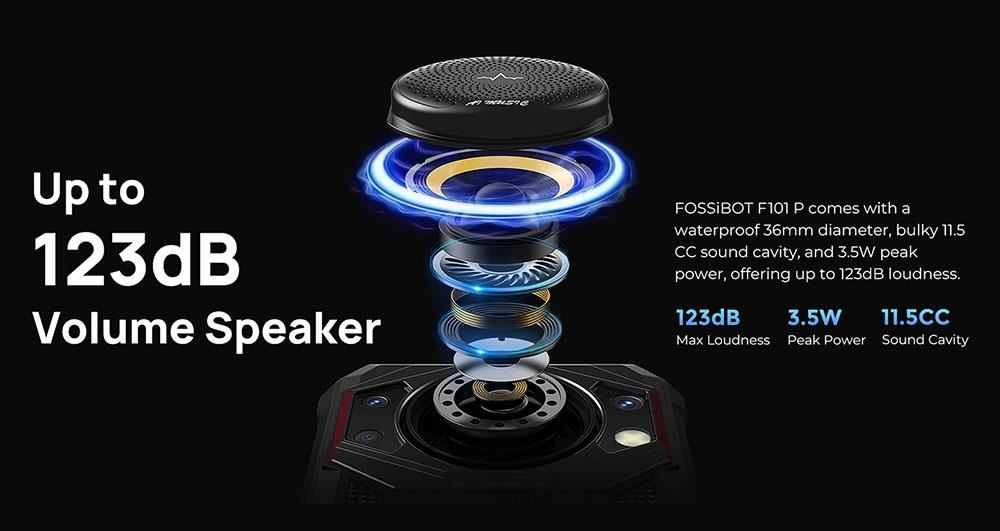 fosibot f101, music, difuzor, telefon rezistent