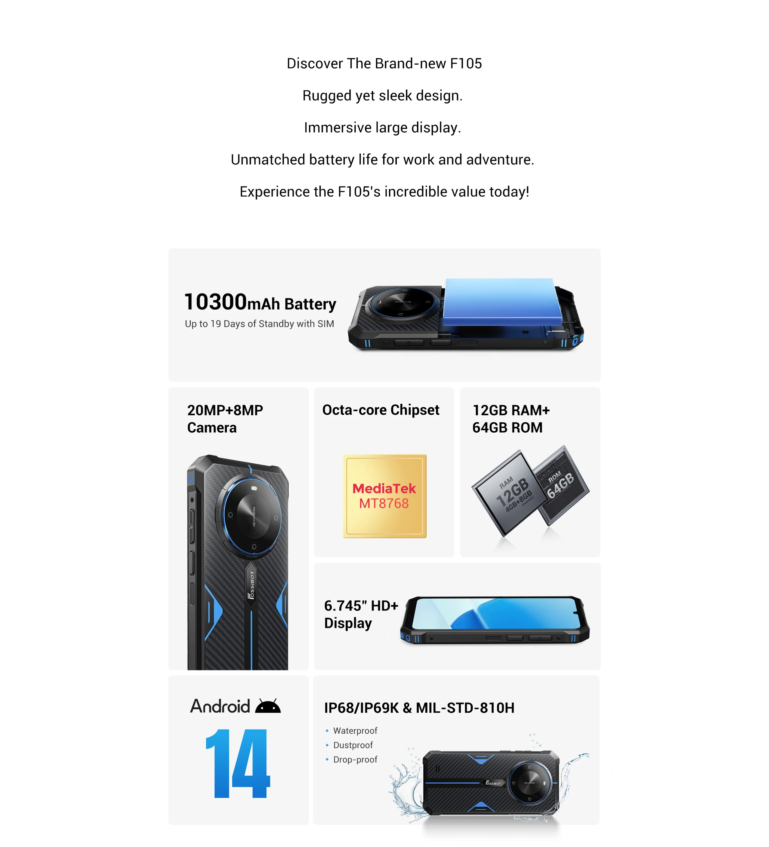 fosibot f105, telefoane rezistente, telefoane ieftine