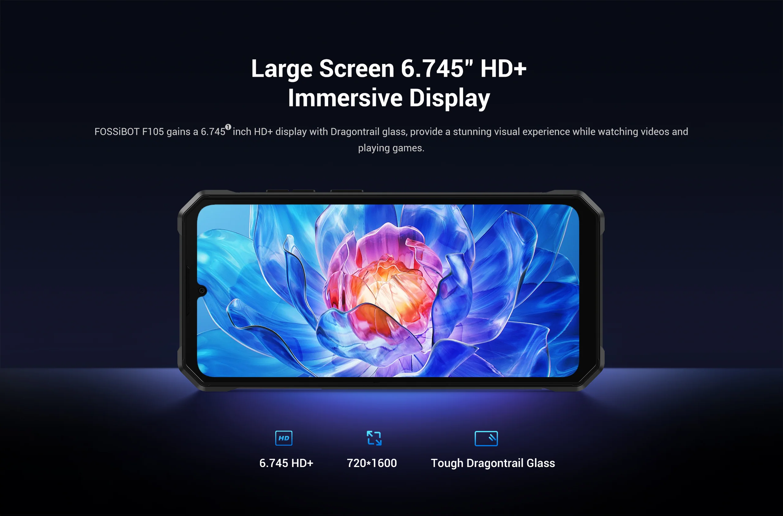 fosibot f105, display mare