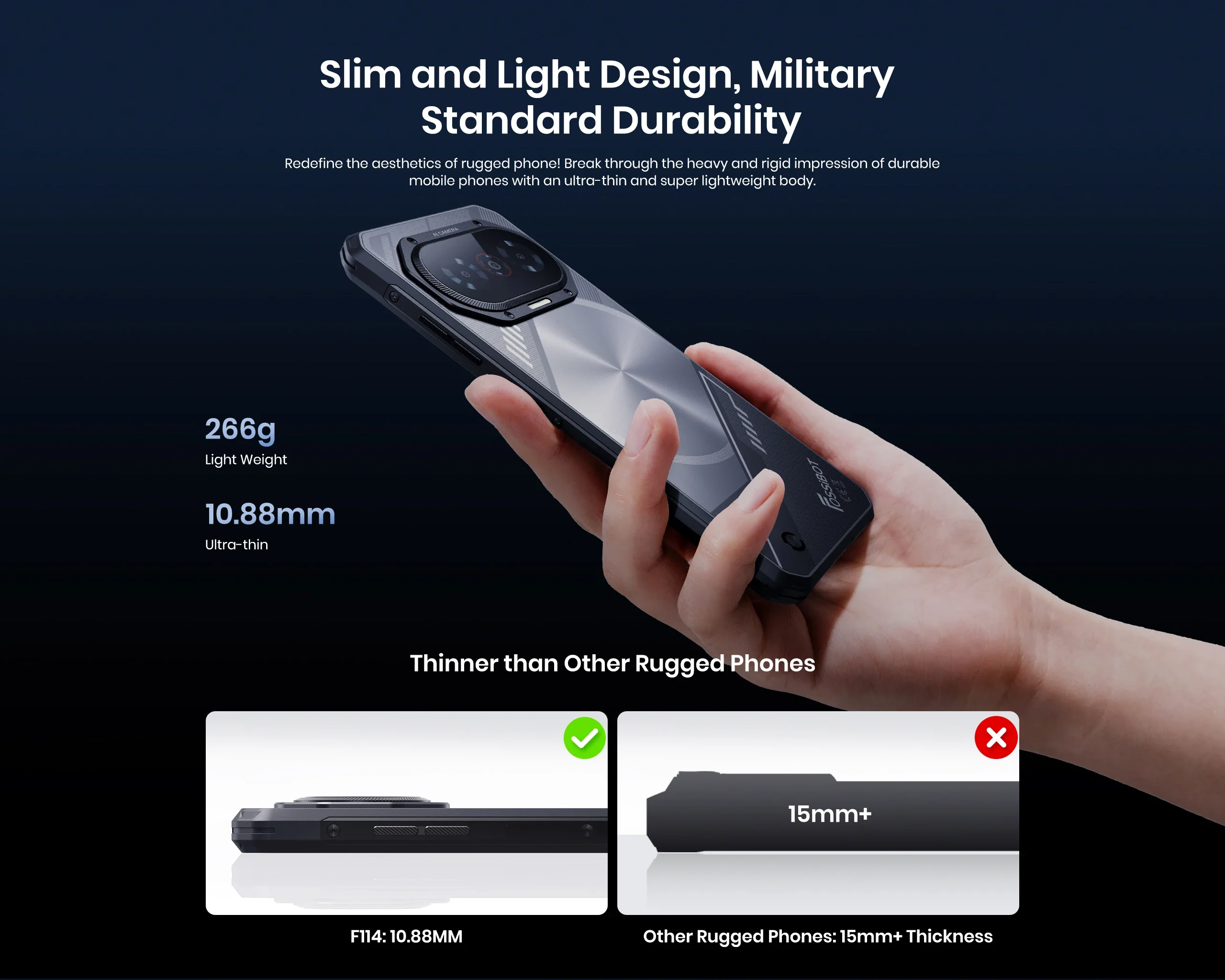 fossibot F114 , design subtire