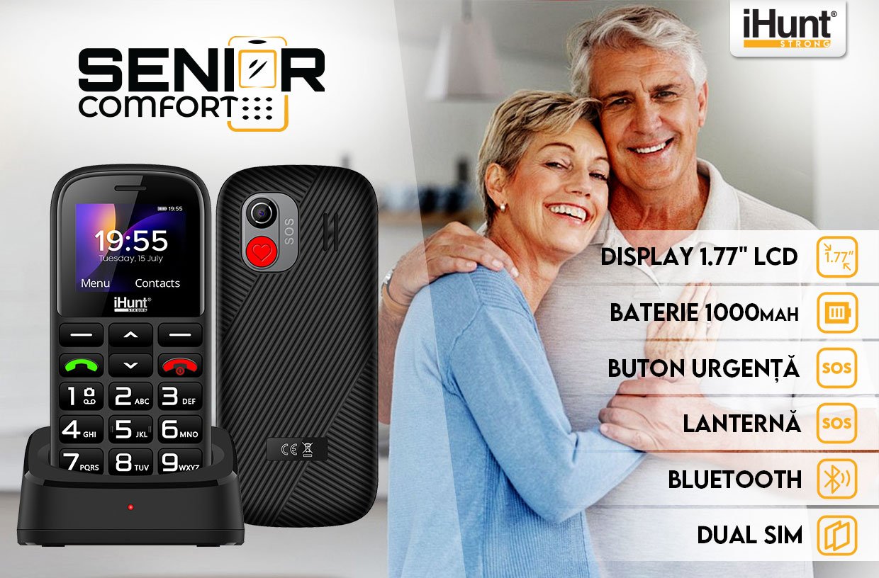 senior comfort, telefon cu butoane, batrani
